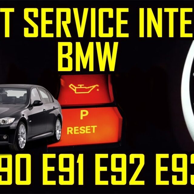 Reset Service Intervals BMW E90 E91 E92 E93 E60 E61 E87