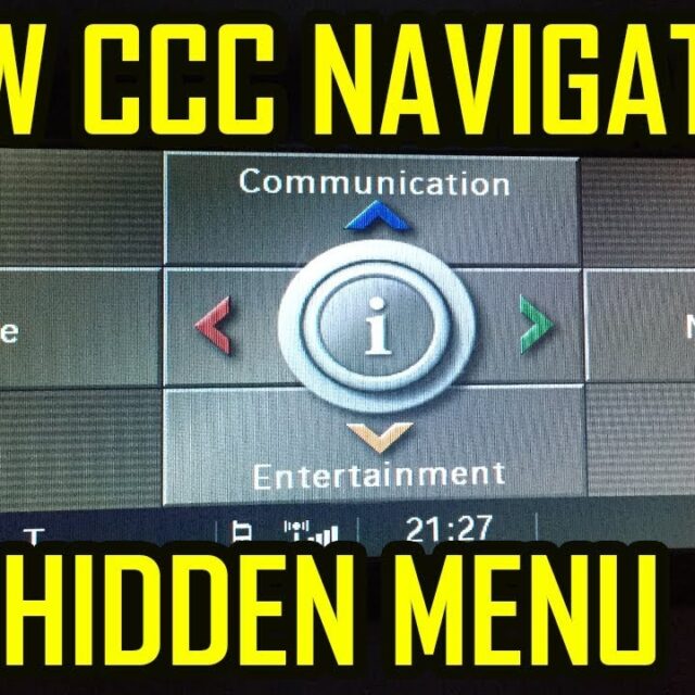 Hidden Menu BMW iDrive CCC Navigation Professional